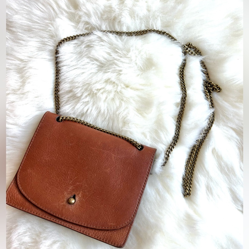 Madewell The Chain Crossbody Bag in English Saddle